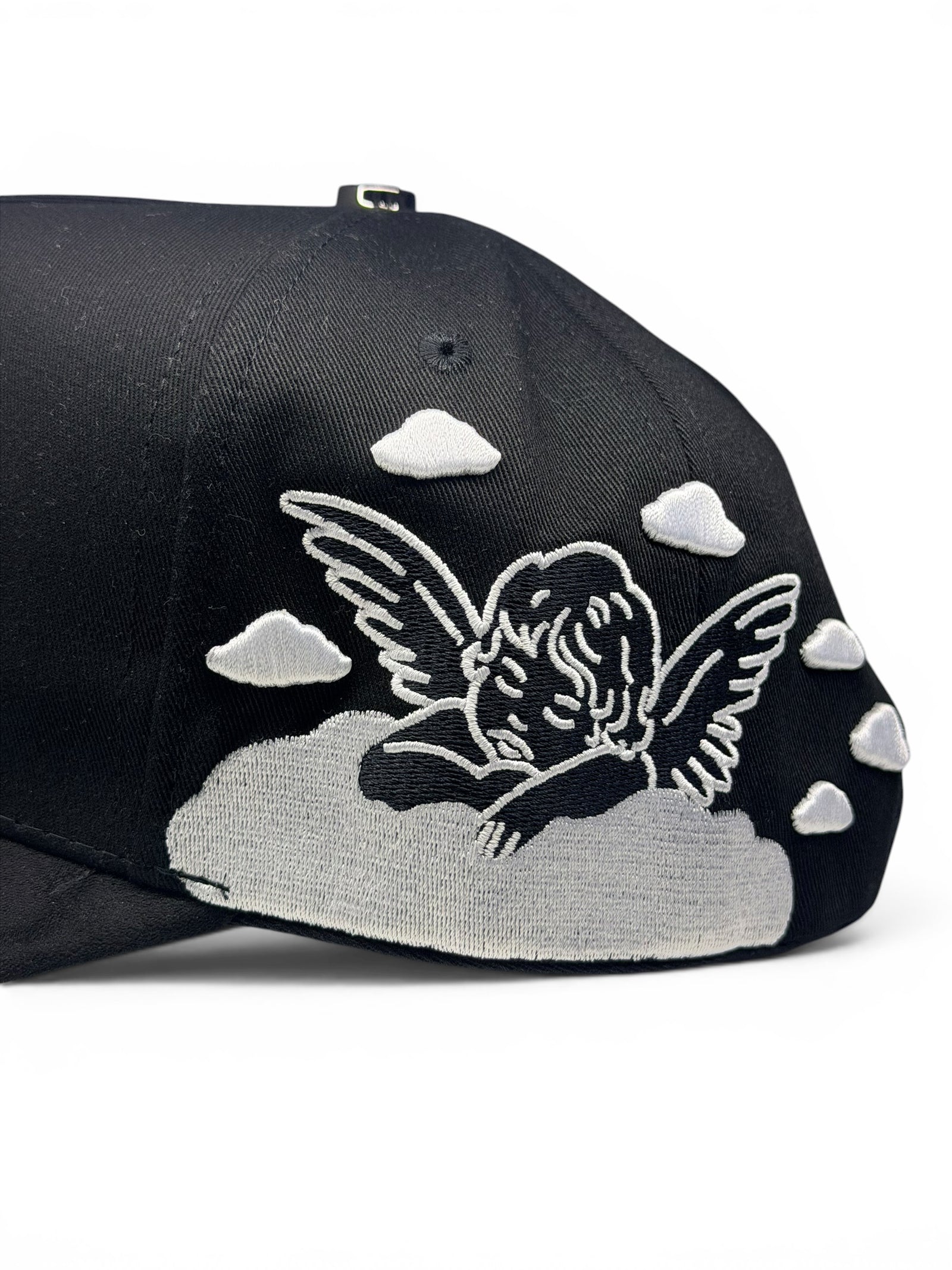 LA Angel Cherub Snapback Hat - Black