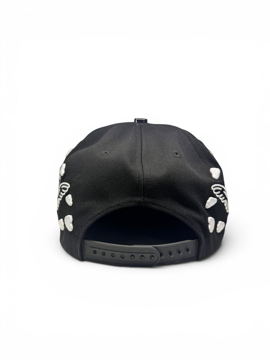 LA Angel Cherub Snapback Hat - Black