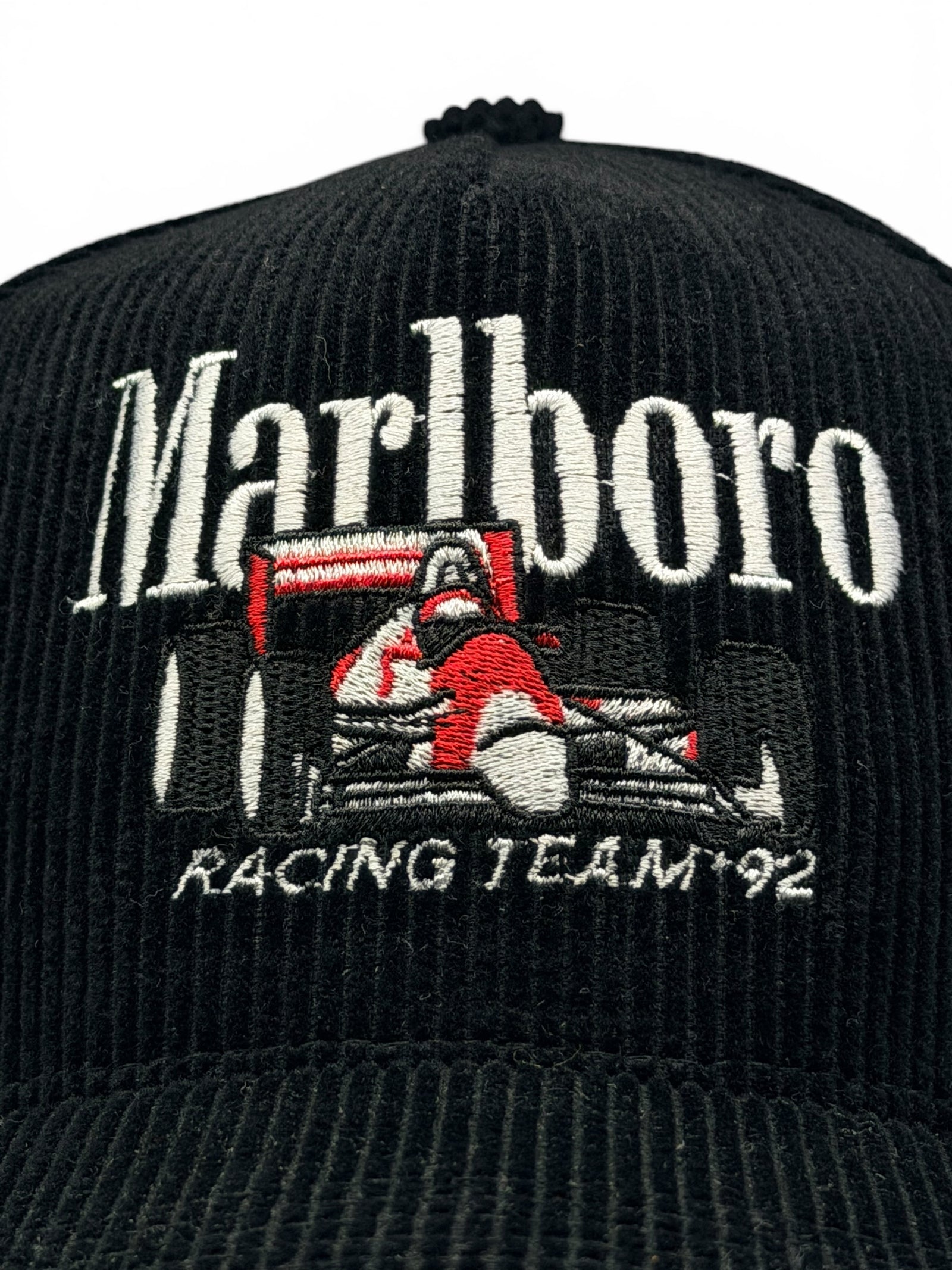 Racing Team '92 Corduroy Snapback Hat - Black
