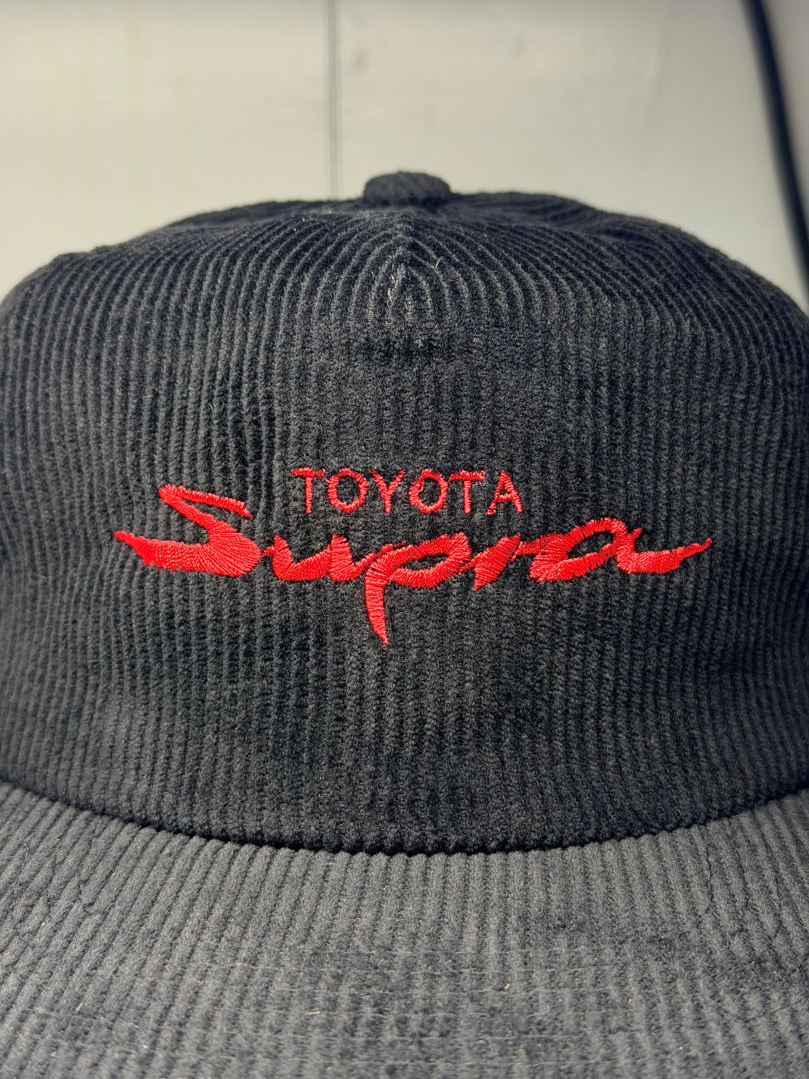 Motorsports Corduroy Strapback Hat – Black